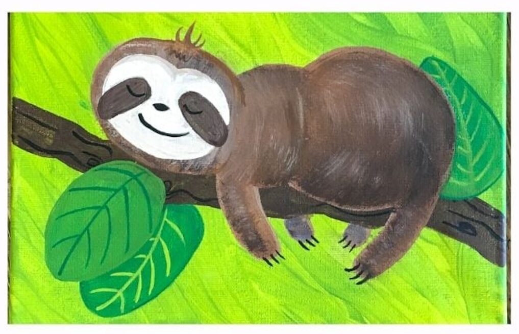 Sleepy Sloth Painting